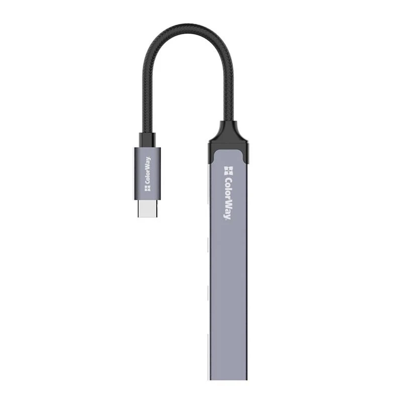 USB-хаб СolorWay USB Type-C 4-в-1 (CW-HUB04) Тип: USB-хаб; Форм-фактор: