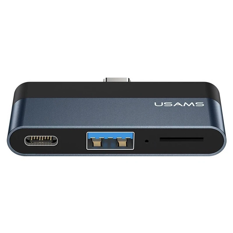 USB-хаб Usams US-SJ491 Mini HUB USB Type-C Black (SJ491HUB01) Тип: USB-хаб; Форм-фактор: