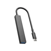 USB-хаб XO USB Type-C 3-в-1 (HUB014B.black)