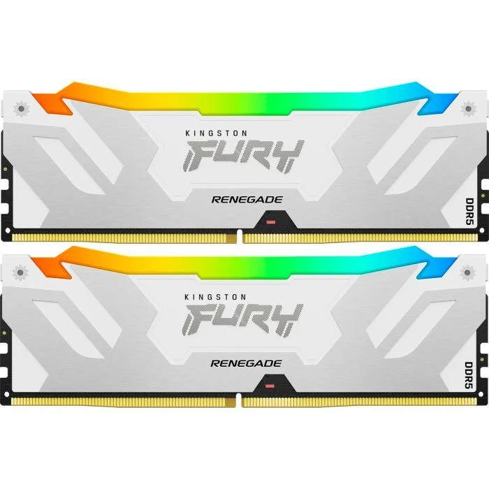DDR5 48GB (2x24GB) 8000 MHz Renegade RGB White/Silver Kingston Fury (ex.HyperX) (KF580C38RWAK2-48) (UA) ; Обсяг пам'яті: 48 Гб; Кількість