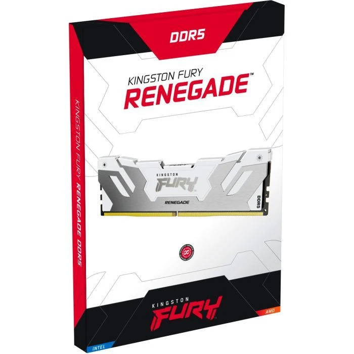 DDR5 48GB (2x24GB) 8000 MHz Renegade White/Silver Kingston Fury (ex.HyperX) (KF580C38RWK2-48) (UA)