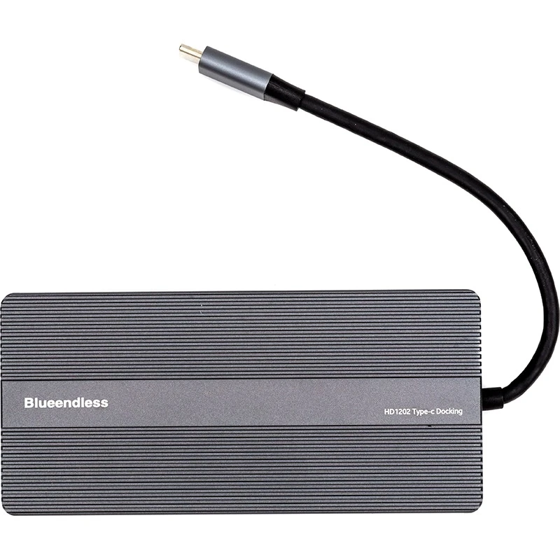 USB-хаб Blueendless USB Type-C 12-в-1 Сірий (CA913886)