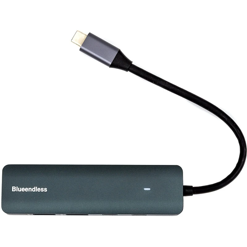 USB-хаб Blueendless USB Type-C 5-в-1 (CA913435) Тип: USB-хаб; Форм-фактор: