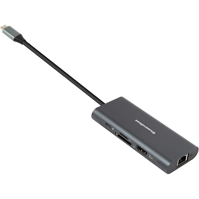 USB-хаб PowerPlant USB Type-C Grey (CA913497) Тип: USB-хаб; Форм-фактор: внешний;
