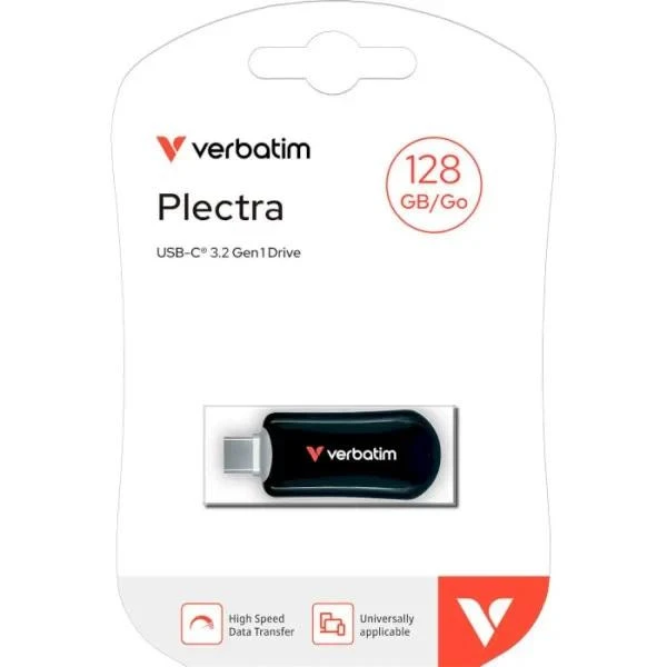 Verbatim 128 GB Plectra USB-C3.2 Black (30225) (UA) Бренд: Verbatim; Лінійка: Plectra;