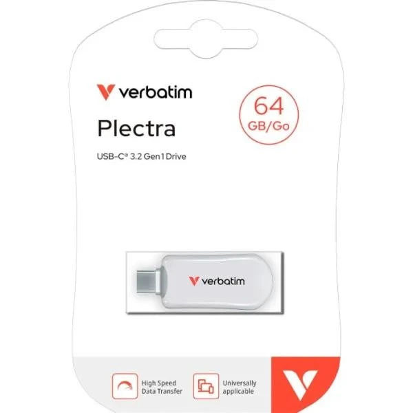 Verbatim 64 GB Plectra USB-C3.2 White (30228) (UA)