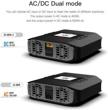 Зарядний пристрій ISDT K4 AC 400W DC 600Wx2 (HP0015.K4) (UA) Бренд: ISDT; Розміри, см: 14,2х13,5х6,4;