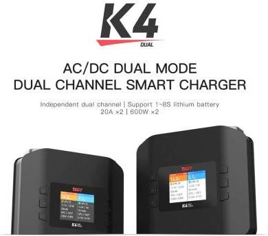 Зарядное устройство ISDT K4 AC 400W DC 600Wx2 (HP0015.K4) (UA)