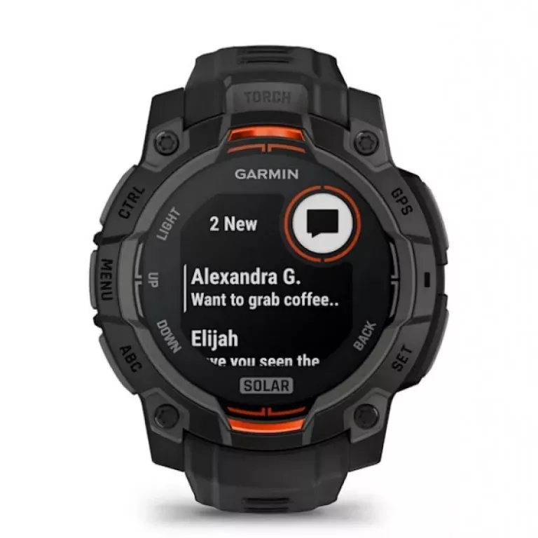 Garmin Instinct 3 45mm Solar Black with Black Band (010-02934-00/40) Тип: Смарт-годинники / iOS: є / Android: