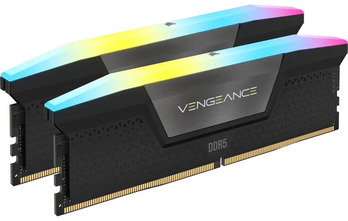 Corsair 48GB (2x24GB) DDR5 6400 CL36 VENGEANCE RGB (CMH48GX5M2B6400C36) EU Серія: Vengeance RGB; Тип пам'яті: DDR5;