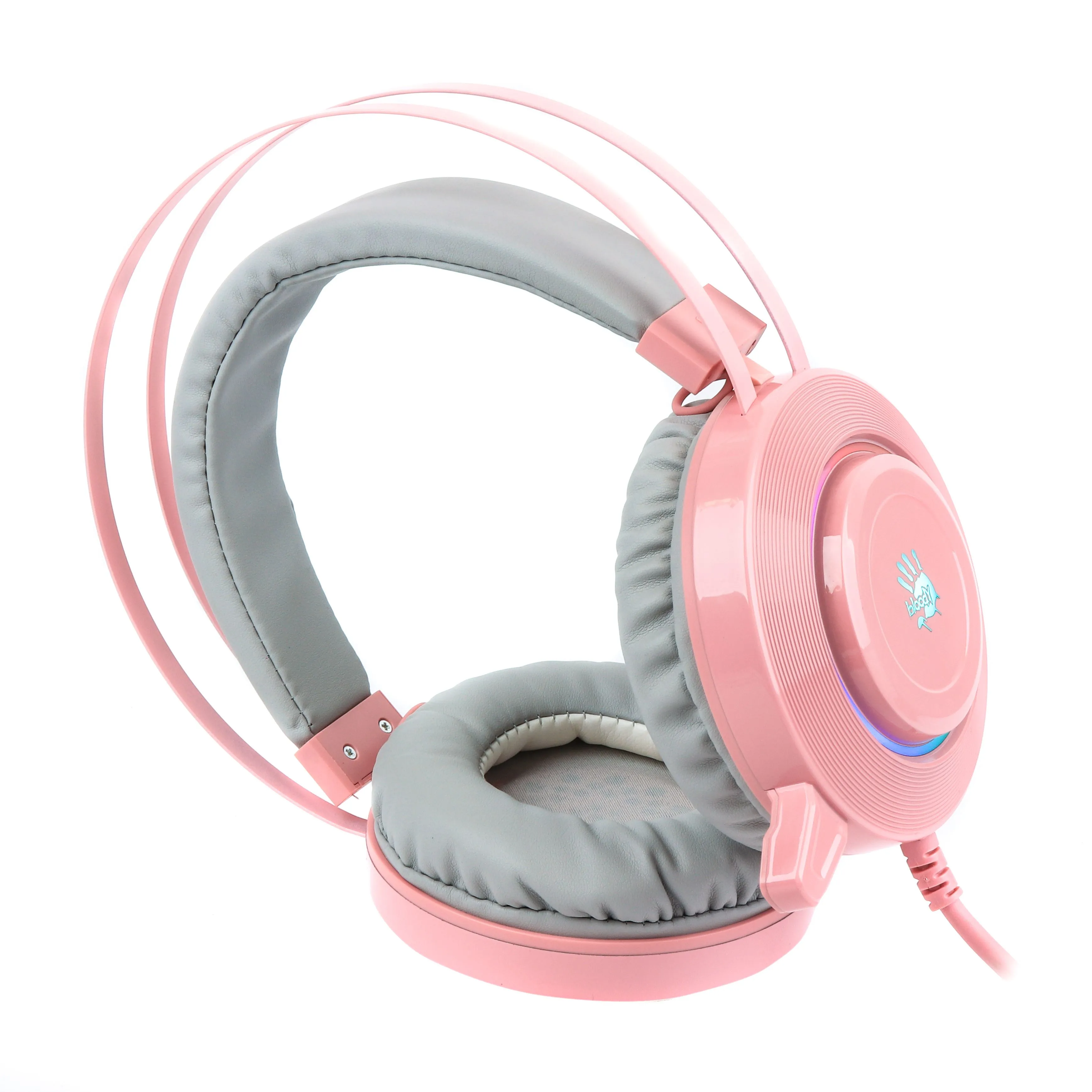Навушники дротові Гарнітура A4Tech Bloody G521 USB pink (накладні з підсвічуванням)
