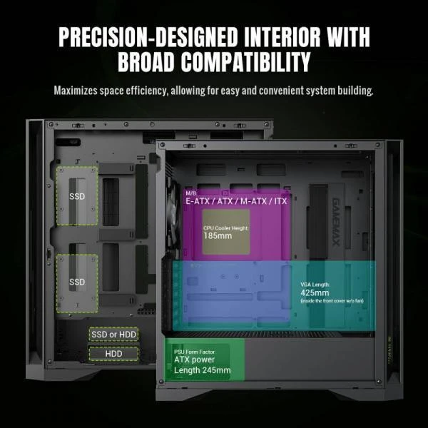 GameMax Leader 2 BK (UA) Бренд: GameMax; Форм-фактор