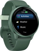 Смарт-годинник Garmin Vivoactive 6 Metallic Jasper Green з ремінцем Jasper Green (010-02985-02/42)