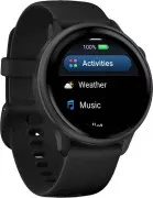Смарт-годинник Garmin Vivoactive 6 Slate with Black Band (010-02985-00/40)