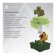 Ajazz AK820 MAX Avocado Switch Black RGB USB/Wireless/Bluetooth UA Black (AK820MAX-AS-BG) (UA)