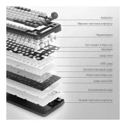 Ajazz AK820 MAX Avocado Switch Black RGB USB/Wireless/Bluetooth UA Black (AK820MAX-AS-BG) (UA)