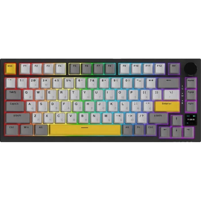 Ajazz AK820 Pro Flying Fish Switch Black RGB USB/Wireless/Bluetooth UA Black (AK820PRO-FF-BGY) (UA) ; Призначення: для телевізора;