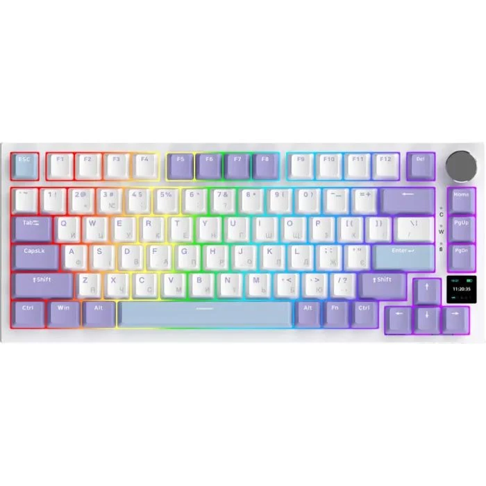 Ajazz AK820 Pro Flying Fish Switch Purple RGB USB/Wireless/Bluetooth UA Purple (AK820PRO-FF-PWB) (UA) ; Призначення: для телевізора;