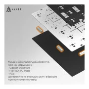 Ajazz AK820 Pro Flying Fish Switch Purple RGB USB/Wireless/Bluetooth UA Purple (AK820PRO-FF-PWB) (UA)