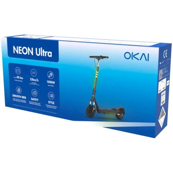 Електросамокат OKAI ES40 10 Black (ES40-B) (UA) ; Максимальне навантаження: 120