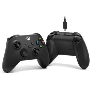 Геймпад Microsoft Wireless Controller Carbon Black + USB Type-C (1V8-00002) (UA)