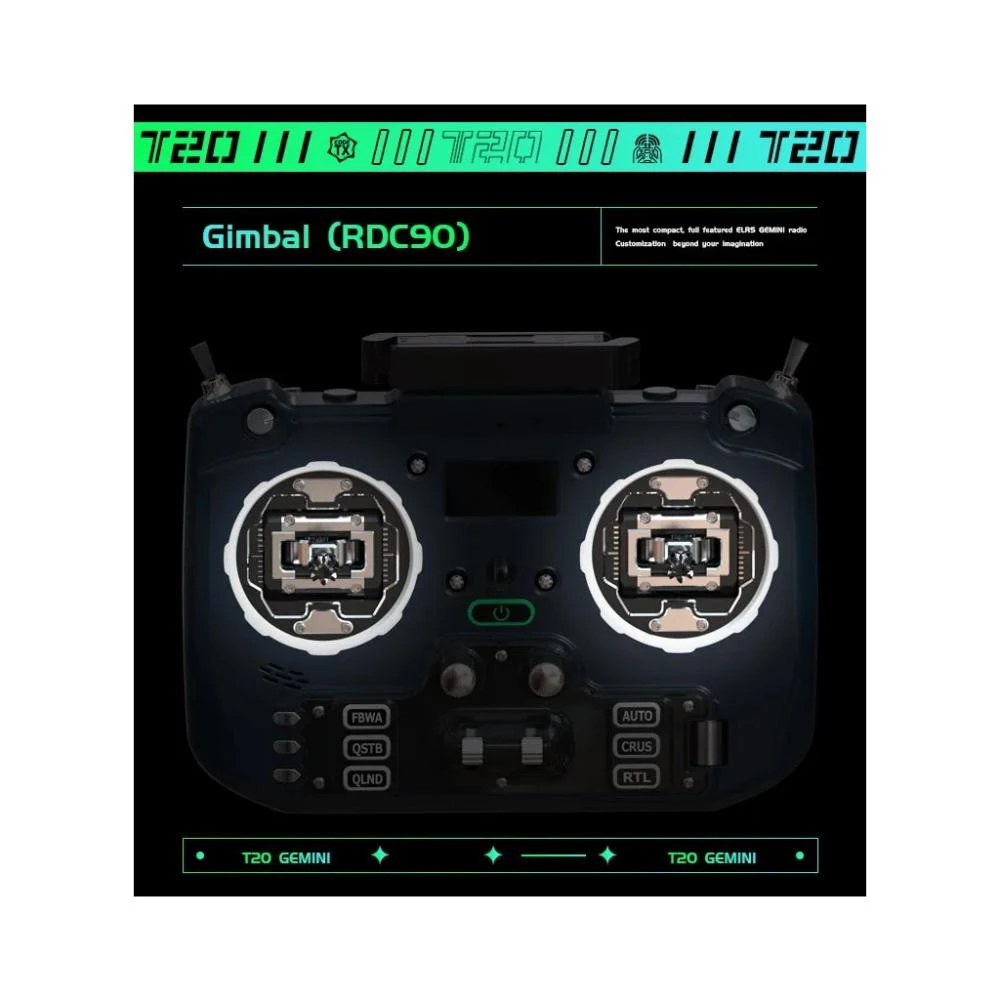 Пульт управління Jumper T20 V2 GEMINI ELRS 2.4G RDC90 (C10119) (UA)