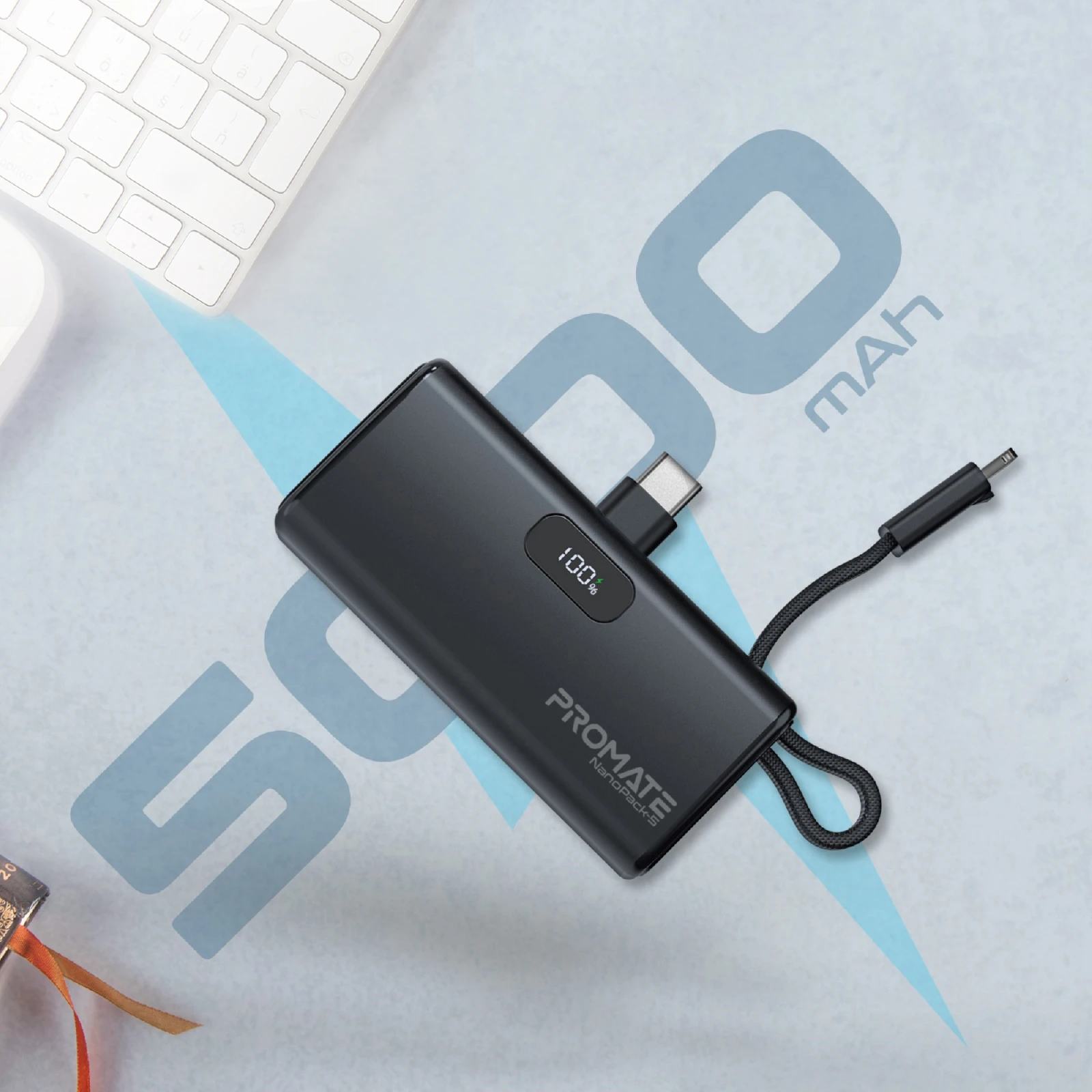 Promate Nanopack-5 5000mAh 20W Black (nanopack-5.black) Ємність: 5000 мА / год; Технологія: