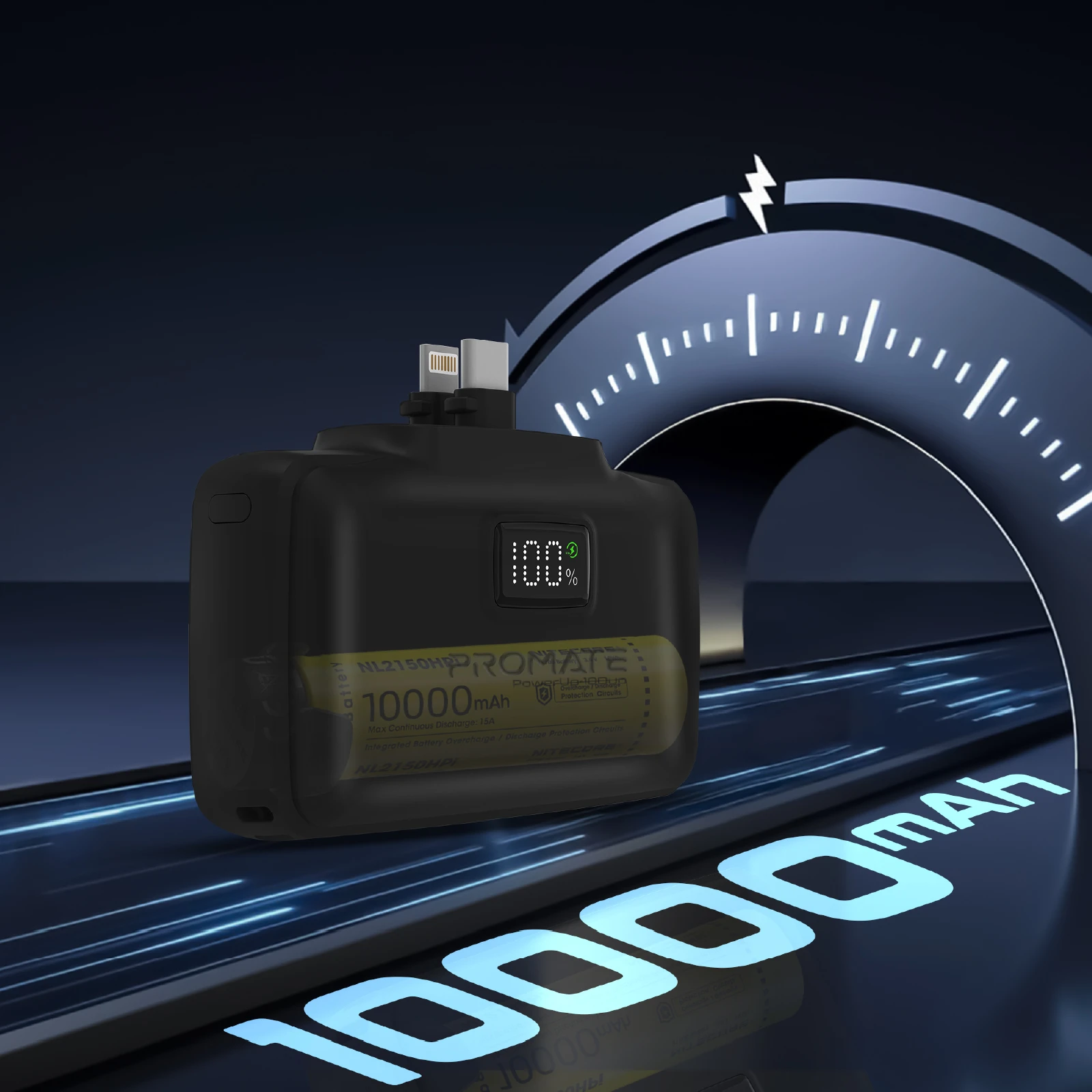 Promate PowerUp-10Duo 10000mAh 20W Black (powerup-10duo.black) Емкость: 10000 мА / ч; Технология: