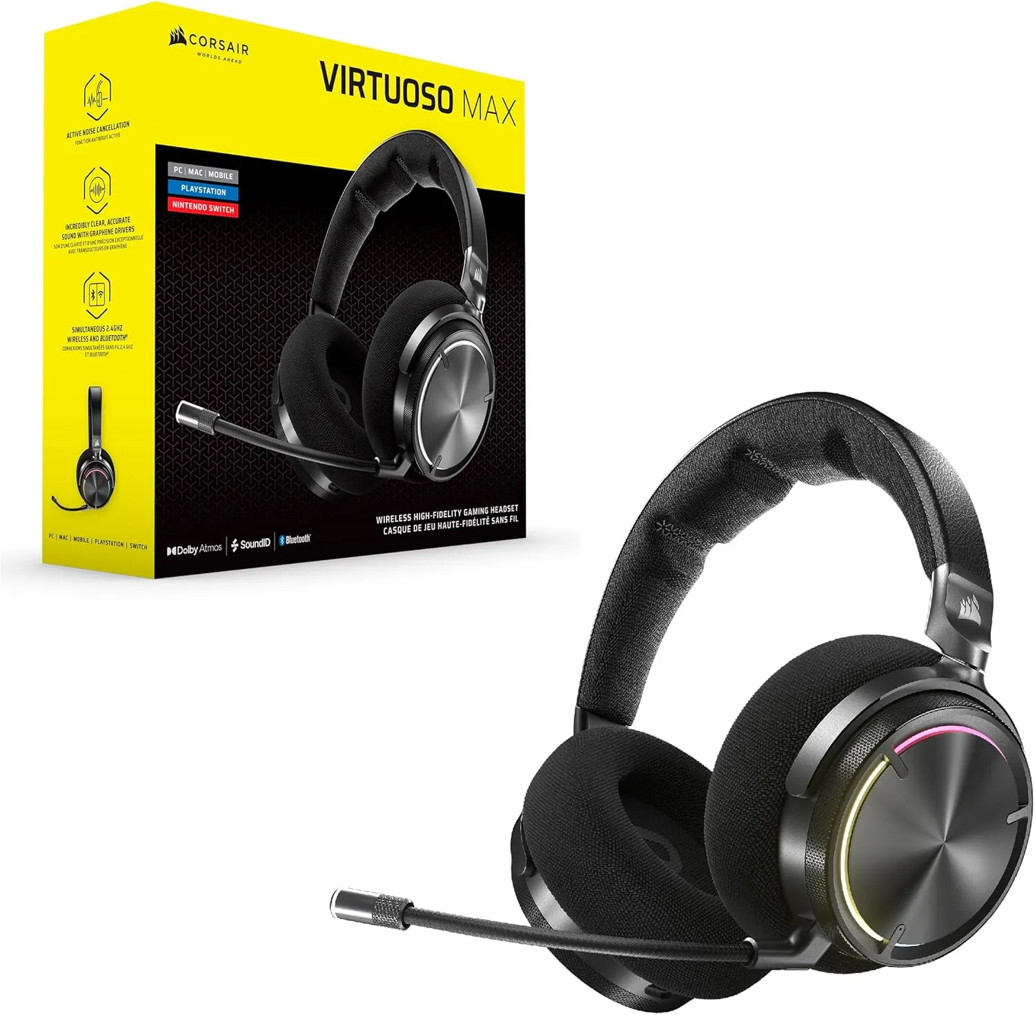 Corsair Virtuoso Max (CA-9011372-WW) (EU) Інтерфейс навушників: USB Wireless