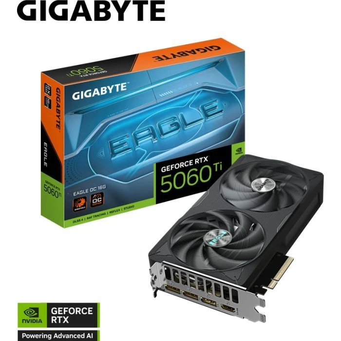 GIGABYTE GeForce RTX5060Ti 16Gb EAGLE OC (GV-N506TEAGLE OC-16GD) (UA)