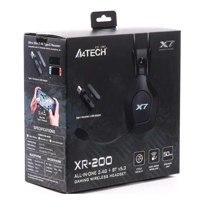 Наушники A4Tech XR-200 Black (4711421001410) (UA) ; Назначение: для телевизора, для