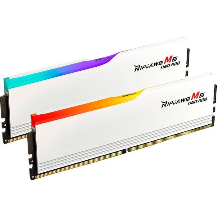 DDR5 32GB (2x16GB) 6000 MHz Ripjaws M5 Neo RGB Matte White G.Skill (F5-6000J3636F16GX2-RM5NRW) (UA) ; Обсяг пам'яті: 32 ГБ; Кількість