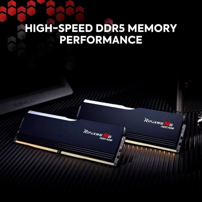 DDR5 32GB (2x16GB) 6000 MHz Ripjaws M5 Neo RGB Matte White G.Skill (F5-6000J3636F16GX2-RM5NRW) (UA)