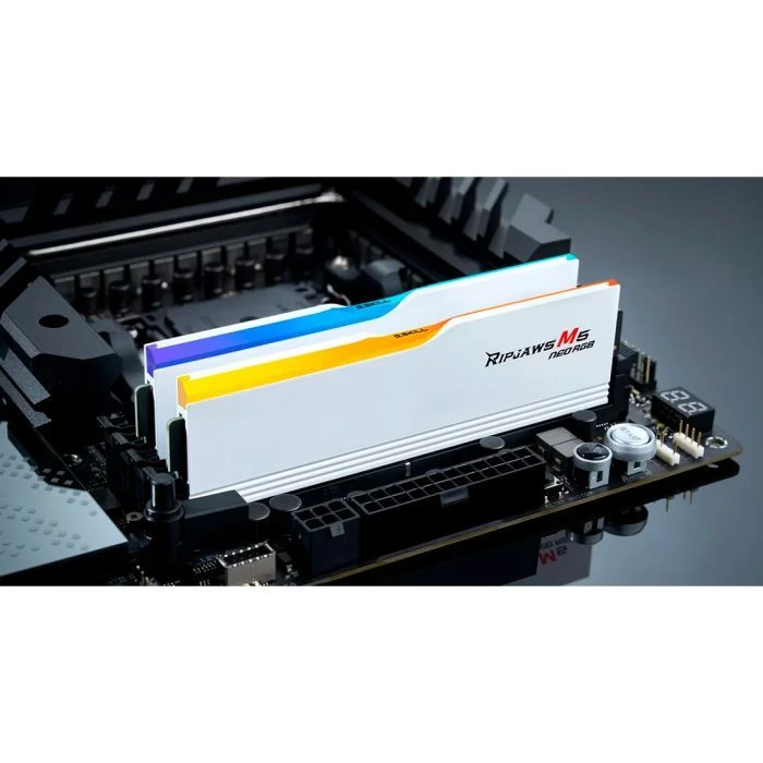 DDR5 32GB (2x16GB) 6000 MHz Ripjaws M5 Neo RGB Matte White G.Skill (F5-6000J3636F16GX2-RM5NRW) (UA)