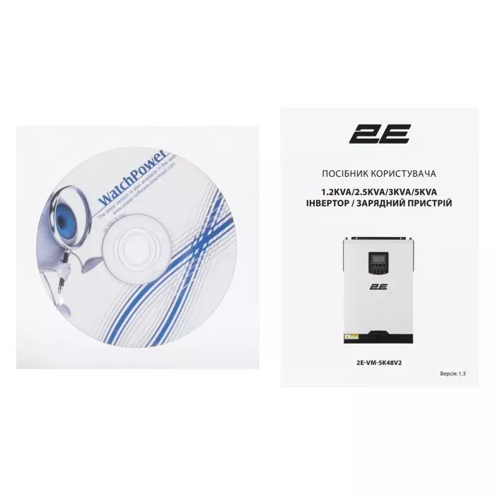 Солнечный инвертор 2E VM-5K48 5000VA/5000W, 48V, Hi-voltage (2E-VM-5K48V2) (UA) ; Мощность инвертора (активная): 5