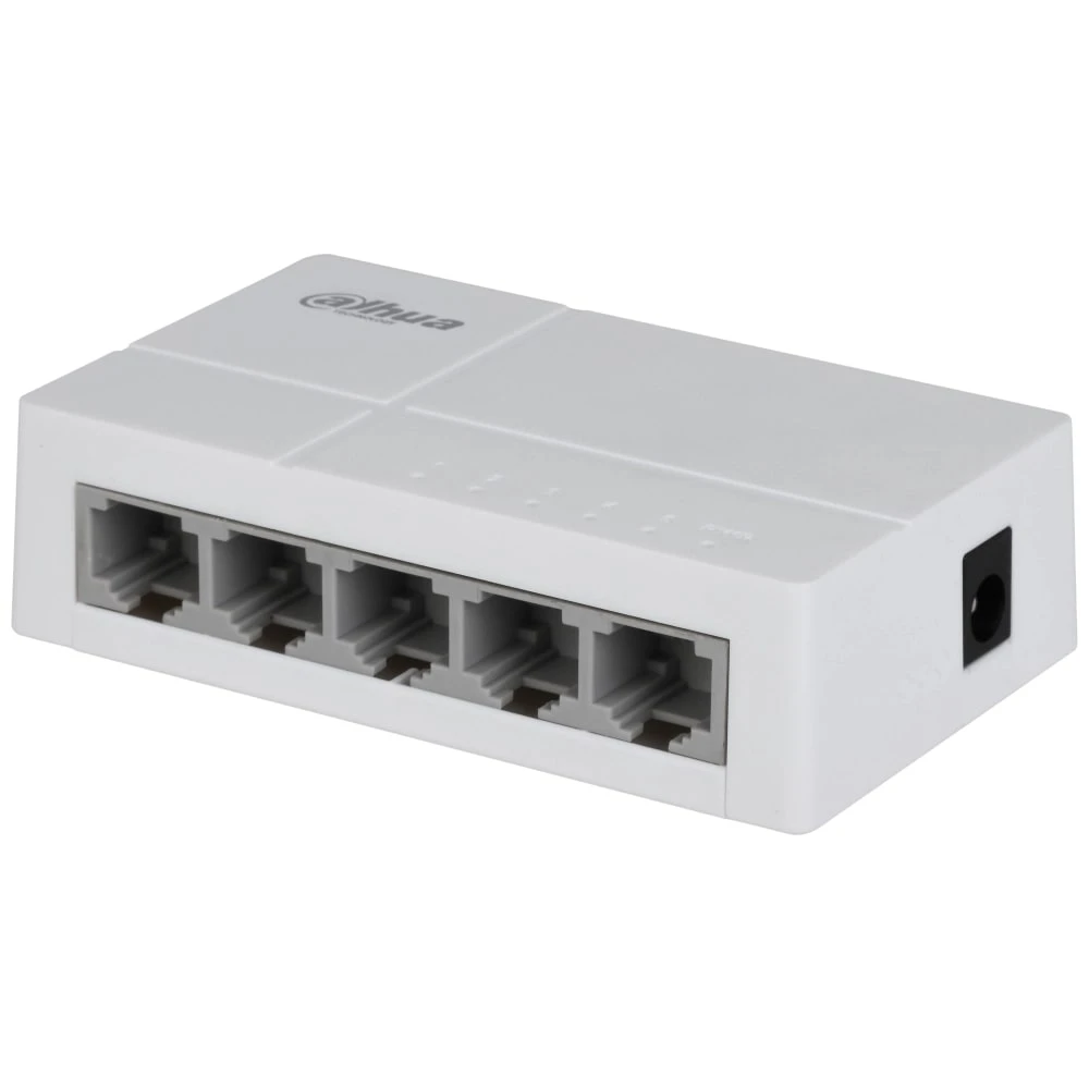 Комутатор Dahua DH-SF1005L Fast Ethernet (10 / 100 Мбіт / с): 5; Gigabit Ethernet