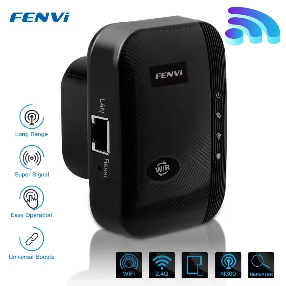 Точка доступу Fenvi FWD-R616U Black Wi-Fi Repeater Швидкість WiFi: 802.11 a / b / g / n 300 Мбіт / с;