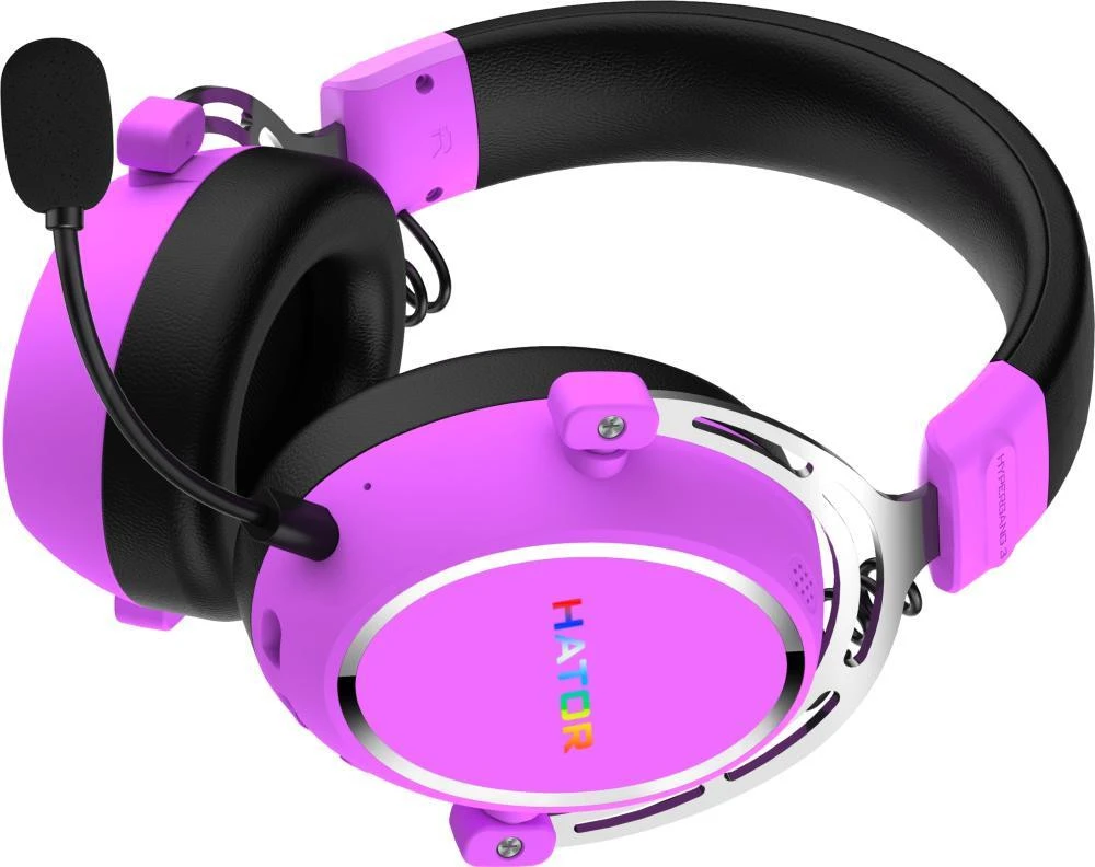 Навушники з мікрофоном HATOR Hypergang 3 Wireless Cyber Violet (ESH52) (UA) Бренд: HATOR; Лінійка: Hypergang 3 Wireless;