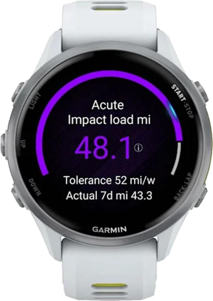 Смарт-годинник Garmin Forerunner 970 Titanium w. Whitestone Case and Whitestone/T. Amp Yellow Band (010-02969-01/11/61)