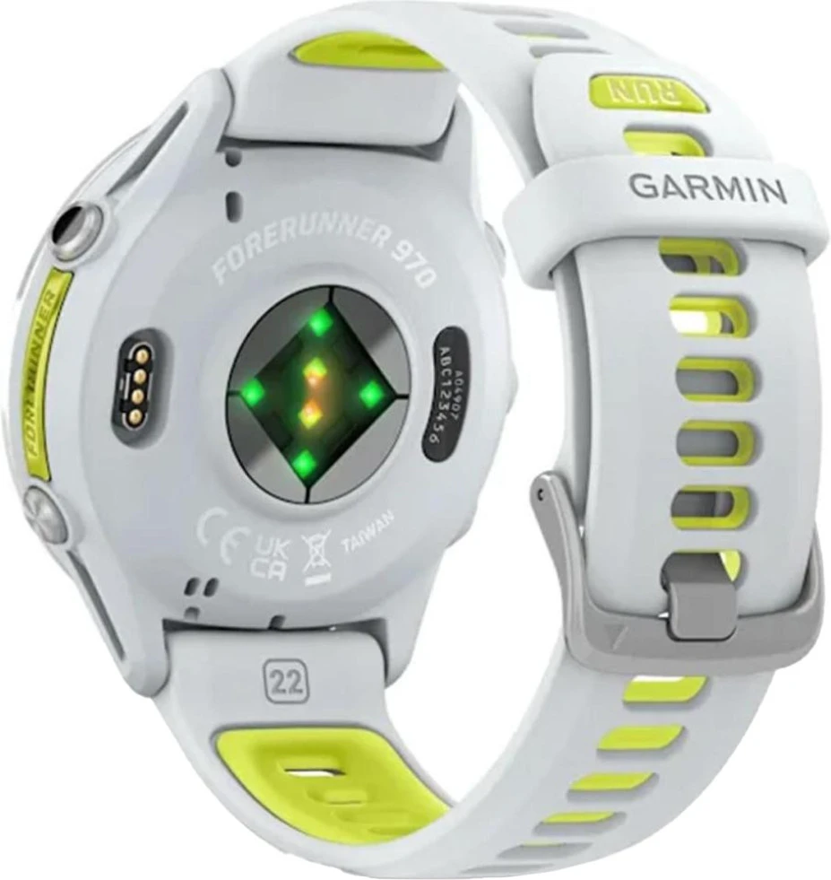 Смарт-годинник Garmin Forerunner 970 Titanium w. Whitestone Case and Whitestone/T. Amp Yellow Band (010-02969-01/11/61)