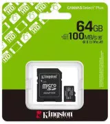 Kingston 64 GB microSDXC Canvas Select Plus Gen3 A1 + SD-Adapter SDCS3/64GB (UA)