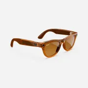 Ray-Ban Meta Skyler Standard - Shiny Caramel Transparent / Brown (RW4010 670683 52-20)