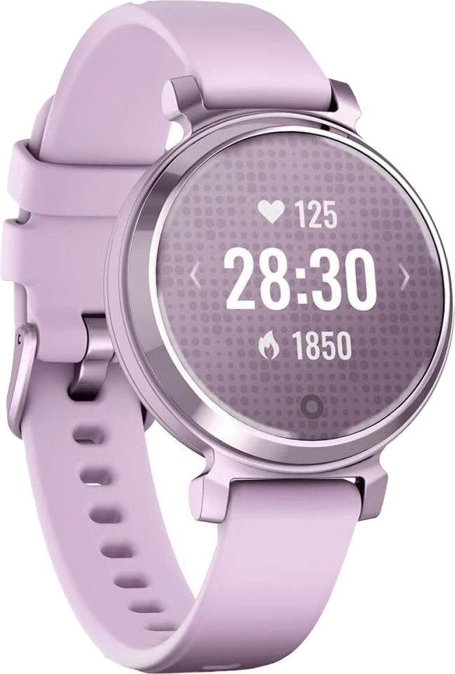 Смарт-годинники Garmin Lily 2 Metallic Lilac з лавандовим силіконовим ремінцем (010-02839-01/21)