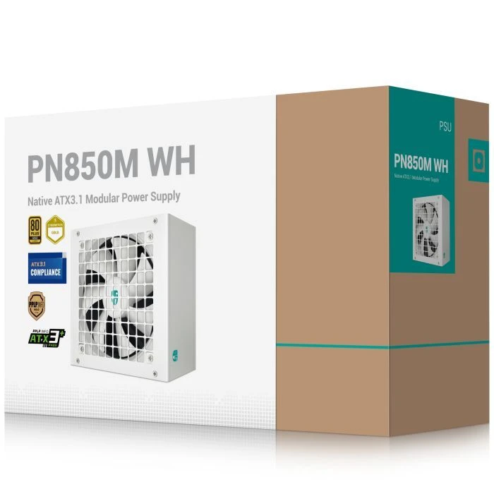Deepcool 850W PN850M White GamerStorm (R-PN850M-FC0W-JGEU) (UA) ; Потужність: 850 Вт; Модульне