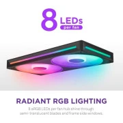 Кулер для корпусу NZXT F280 RGB Core Fan (Single Frame) - Black (RF-U28HF-B1) (UA)