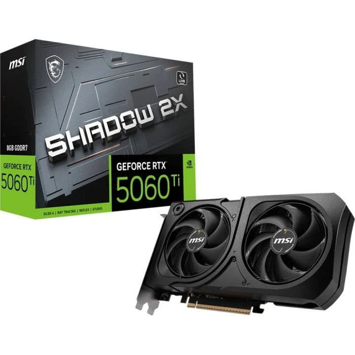 MSI GeForce RTX5060Ti 8Gb SHADOW 2X PLUS (RTX 5060 Ti 8G SHADOW 2X PLUS) (UA) ; Форм-фактор: стандартний;