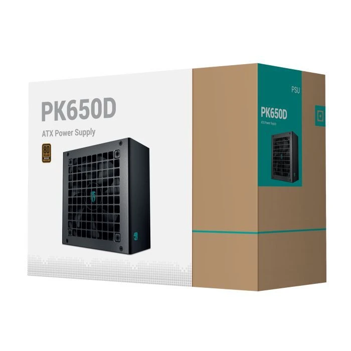 Deepcool 650W PK650D GamerStorm (R-PK650D-FA0B-JGEU) (UA) ; Потужність: 650 Вт; Модульне