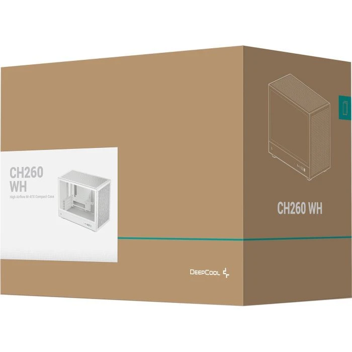 Deepcool CH260 WH (UA) ; Типорозмір: Minitower; Спосіб