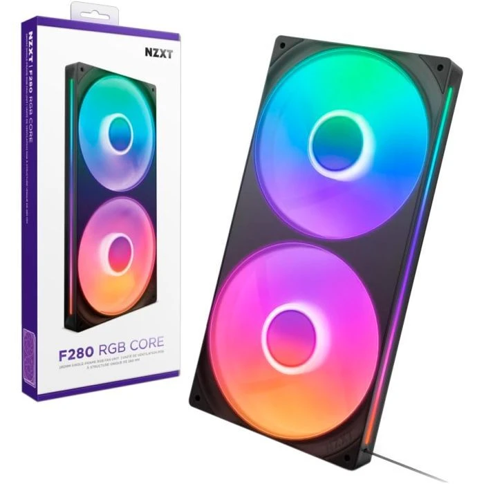 Кулер для корпуса NZXT F280 RGB Core Fan (Single Frame) - Black (RF-U28HF-B1) (UA)