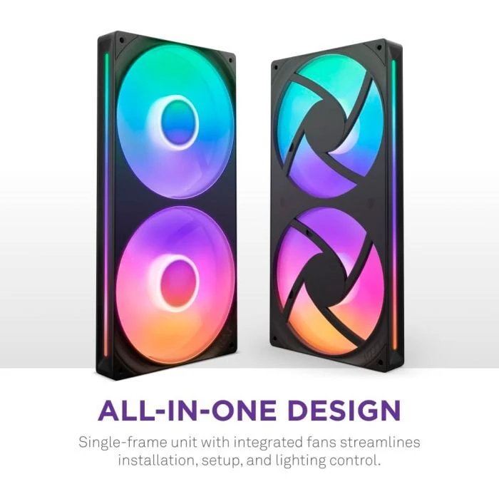 Кулер для корпуса NZXT F280 RGB Core Fan (Single Frame) - Black (RF-U28HF-B1) (UA)